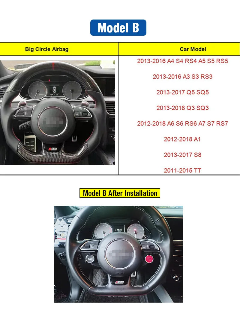 Realsun R8 Style Engine Start Stop Drive Select Steering Wheel Button For Audi A3 S3 A4 S4 A5 A6 A7 Q3 Q5 VW Skoda Cadillac Seat