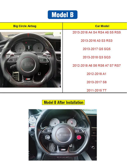 Realsun R8 Style Engine Start Stop Drive Select Steering Wheel Button For Audi A3 S3 A4 S4 A5 A6 A7 Q3 Q5 VW Skoda Cadillac Seat