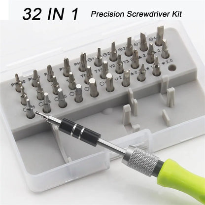 Tool Repair 32 In 1 Precision Screwdriver Set Mini Magnetic Screwdriver Bits Kit Phone Mobile IPad Camera Maintenance Cacciaviti