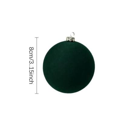 12Pcs Velvet Christmas Ball Decoration Christmas Tree Ball Ornament Pendant Hanging Decor Merry Christmas Xmas Decoration