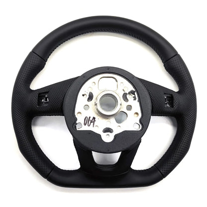 For Audi RS3 RS4 RS5 A3 A4 B9 A5 S3 S4 S5 2017-2021 Fully Perforated Leather Steering Wheel