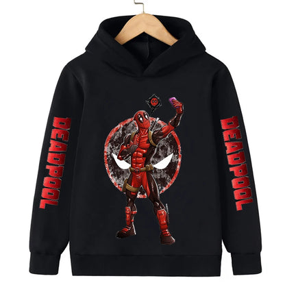 Deadpool Children Hoodies Girl Boy Kids New Fashion Pullover Autumn Winter Clothing Cartoons Casual Clothes Kid Tops Sweatshirts