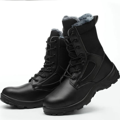 Men's Work Safety Boots Puncture-Proof work Shoes Anti-smash Desert Combat Boots Protective Shoes Steel Toe Boots