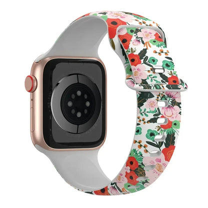 Black Unity Band For Apple Watch strap 44mm 45mm Ultra 2 49mm 41mm 40mm Printed silicone leopard bracelet iWatch 9 8 7 6 5 4 SE