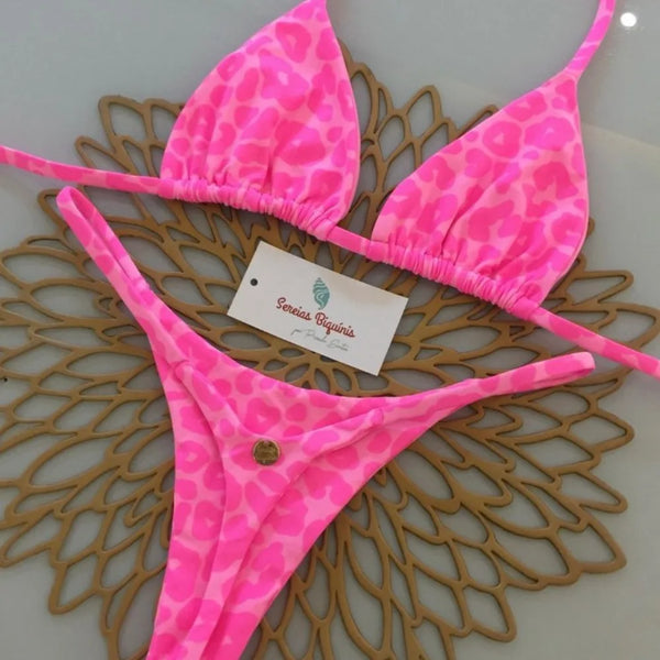 Set bikini  con stampa 2025, moda estiva, costume da bagno a vita alta, costume da bagno da donna, due pezzi, costume da spiaggia