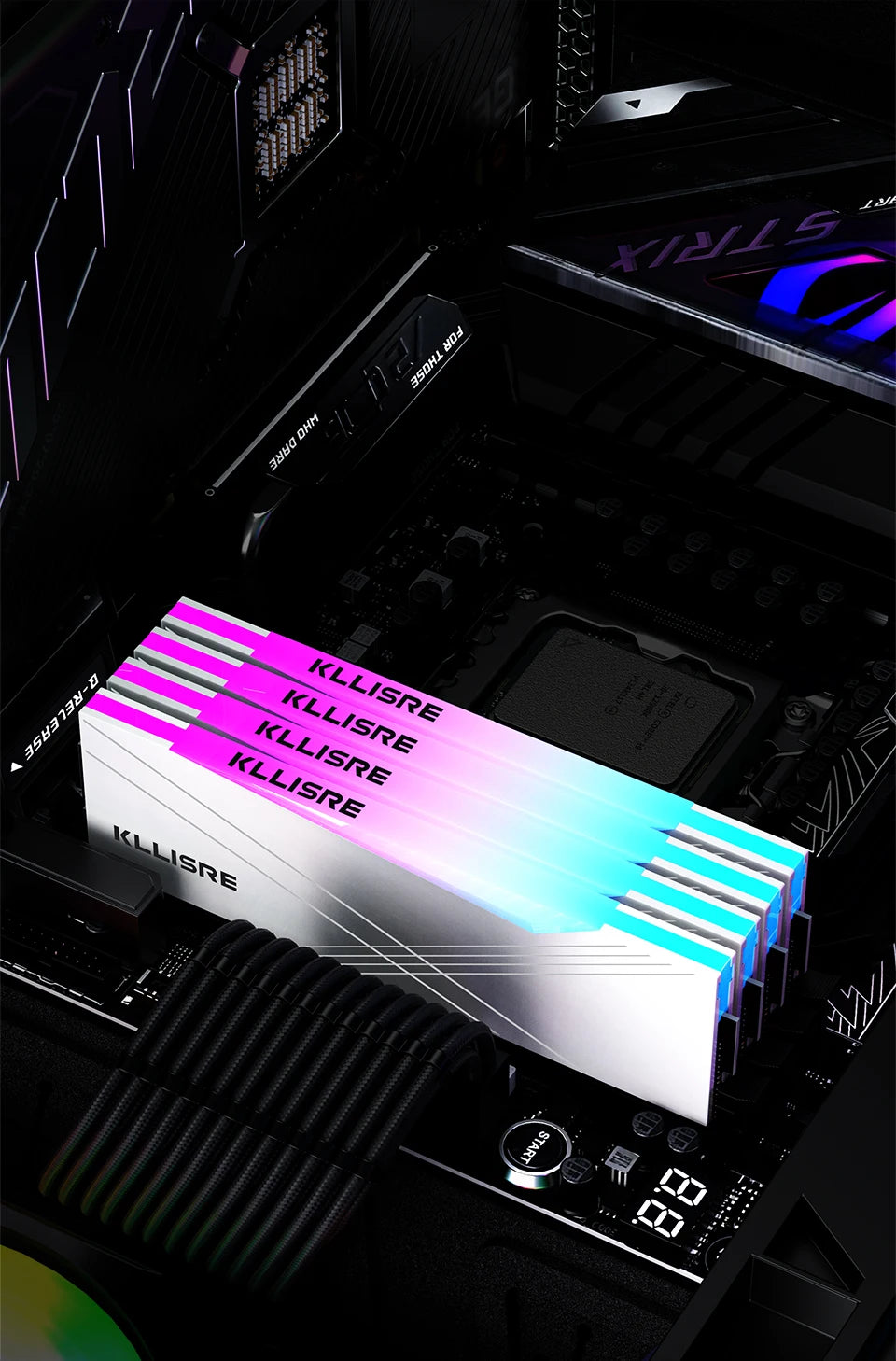 Kllisre ram DDR4 8GB 16GB RGB Memory 3200MHz 1.35V desktop dimm High Compatible