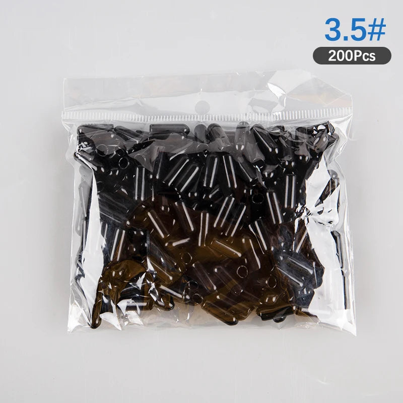 200PCS Medium Size Inner 3.5mm Clear Rubber Tips For The End Of 4mm Metal Headbands To Protect From Hurt,Hairbands Ends