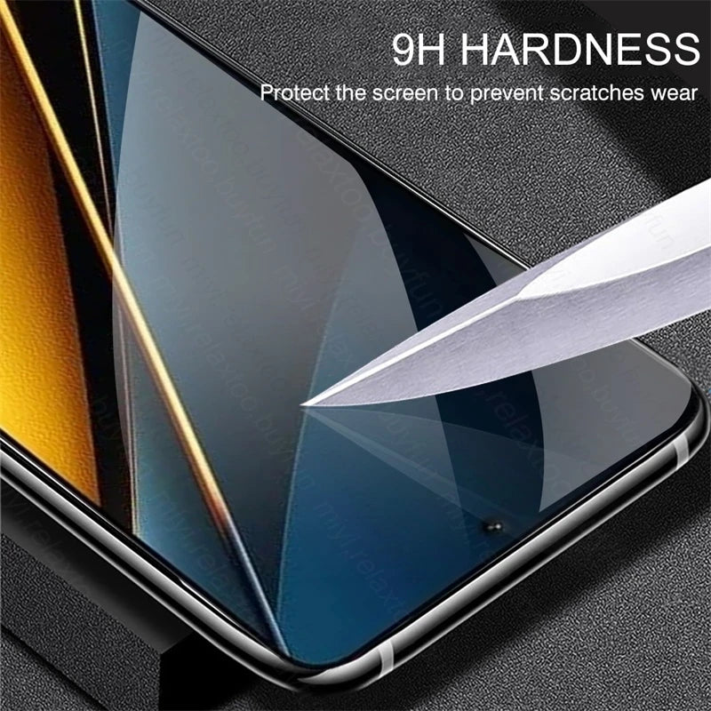 2PCS Tempered Glass Full Cover Screen Protector Case For Xiaomi PocoX6 Poco X6 Pro 5G Protective Glass On Poko Little X6Pro X 6