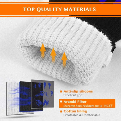 1pc High Temperature Protective Gloves, Resistant To High Temperature Of 800 Degrees, Silicone Barbecue Oven Microwave