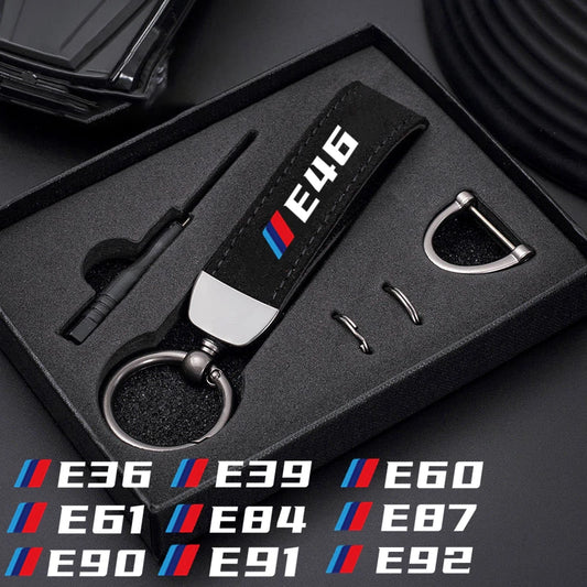 Fashion Suede KeyChain Horseshoe Buckle Key Ring Car Key Rings For BMW M E46 E36 E34 F10 E90 F30 E60 F30 E53 E30 E92 E87