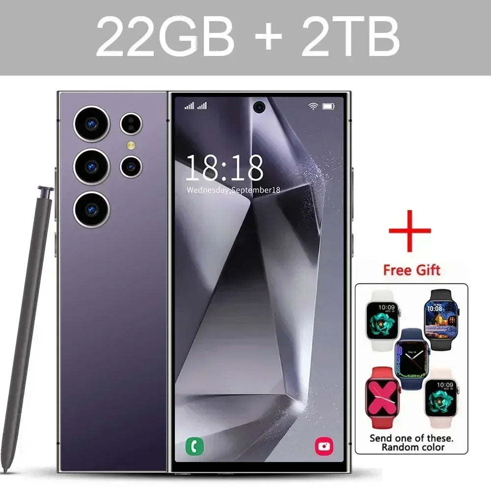 S24 Ultra Smart Mobile Phones Smartphone Android 14 Cell Phone 22TB+2TB 5G Dual SIM Snapdragon 8 gen 3 Global Version Cellphones