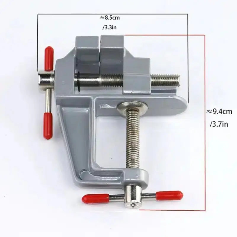 Mini Bench Vise Muliti-Funcational 3.5&quot Aluminum Miniature Small Jewelers ,Hobby Clamp On Table Flat Pliers Tool Vice