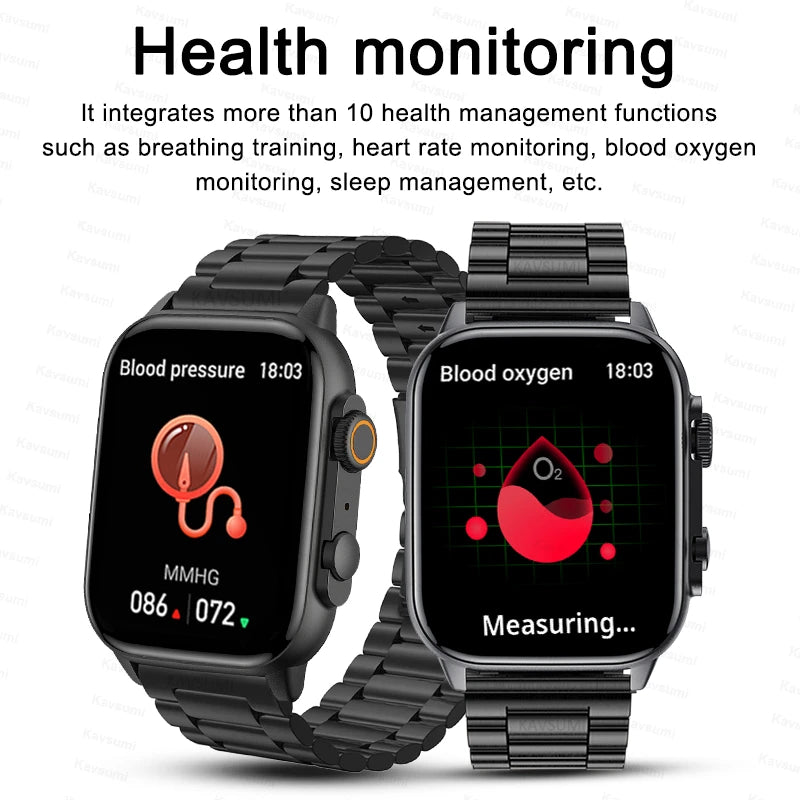 2024 NFC Smartwatch AMOLED Screen Always show Time Bluetooth Call Ultra Watch Series 8 Clock Men Sport Health Women Smart Watch