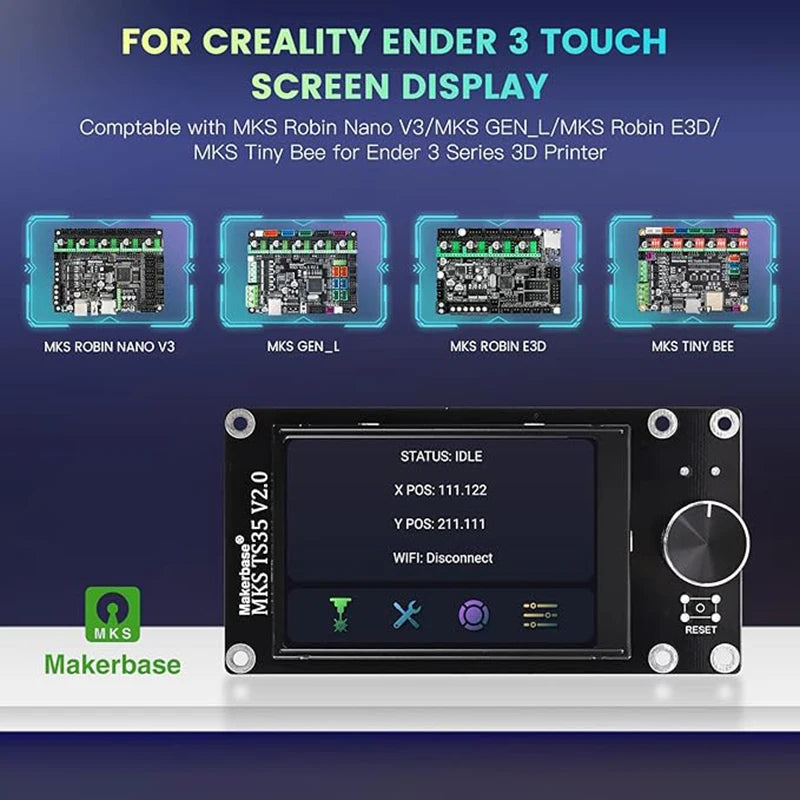 MKS DLC32 V2.1 Offline Controller Board 32bits ESP32 WIFI GRBL Motherboard For Laser Engraving Machine TS35 Touch Screen Display