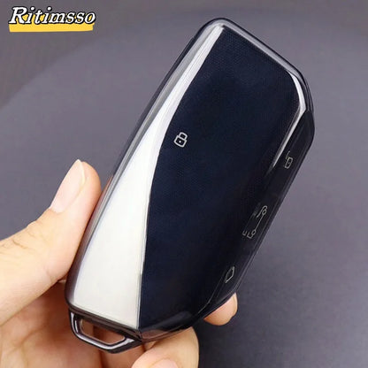 Transparent  Soft TPU Car Smart Key Cover Case For BMW X1 iX XM X5 X6 X7 i7  2023 2024 Accessories