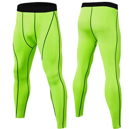 Men Compression Tight Leggings Running Sports Male Workout Bottoms Trousers Jogging Dry Yoga Pants Quick Fitness Training B7h5