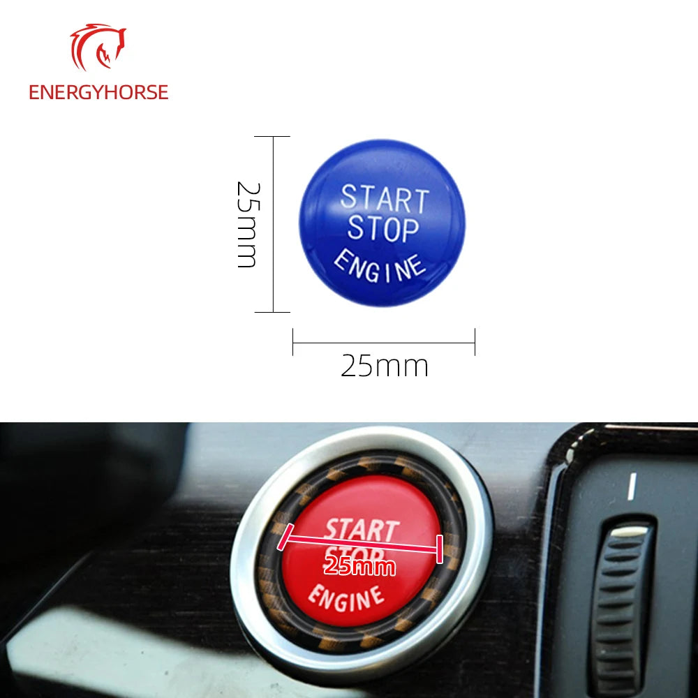 Car Engine START Button Replace Cover STOP Switch Accessories Key Decor for BMW X1 X5 X6 E71 Z4 E89 3 5 Series E90 E91 E60 E87