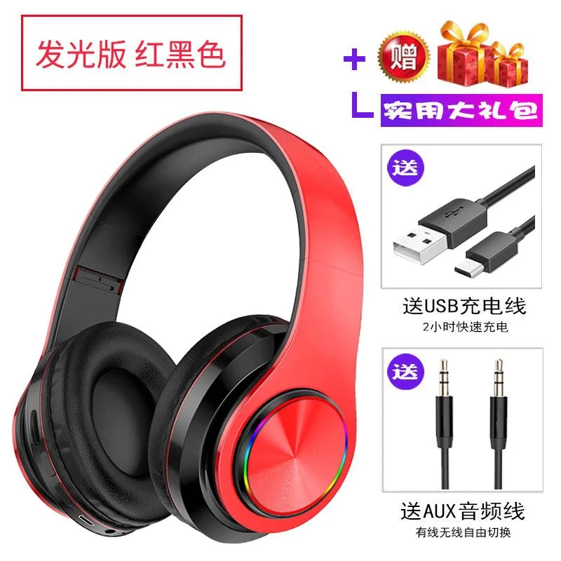 All inclusive ear head mounted wireless Bluetooth white earphones, computer wired earphones, multifunctional