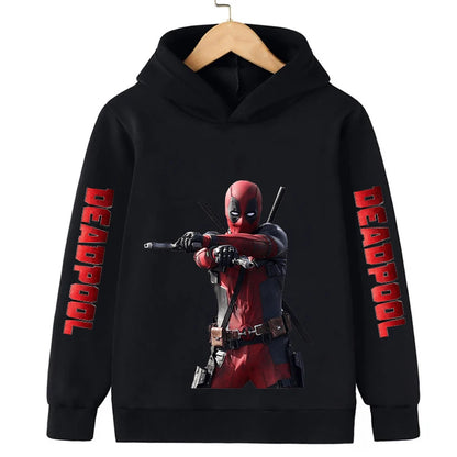 Deadpool Children Hoodies Girl Boy Kids New Fashion Pullover Autumn Winter Clothing Cartoons Casual Clothes Kid Tops Sweatshirts