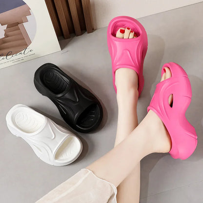 Smile Pop New Super Thick Sole Slippers For Women Outdoor Non-slip Women Sandals Arch Support Women Slippers Fashion EVA Shoes