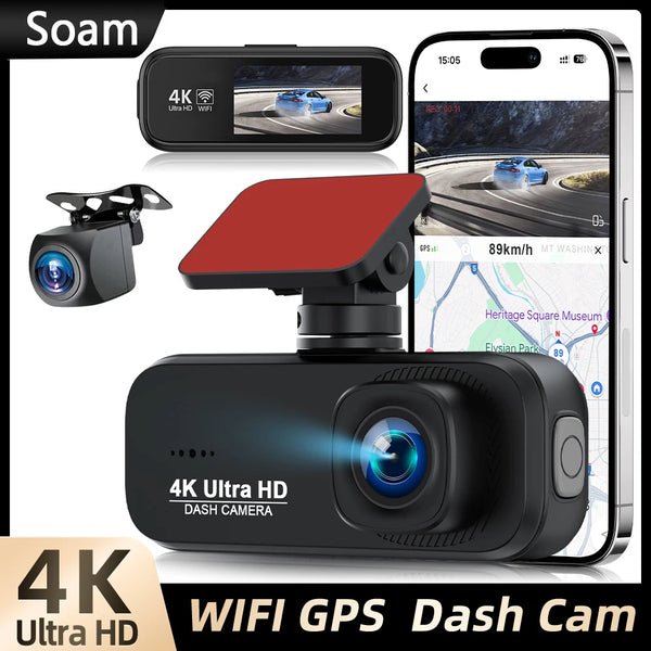 Soam Dash Cam anteriore e posteriore 4K/1080P