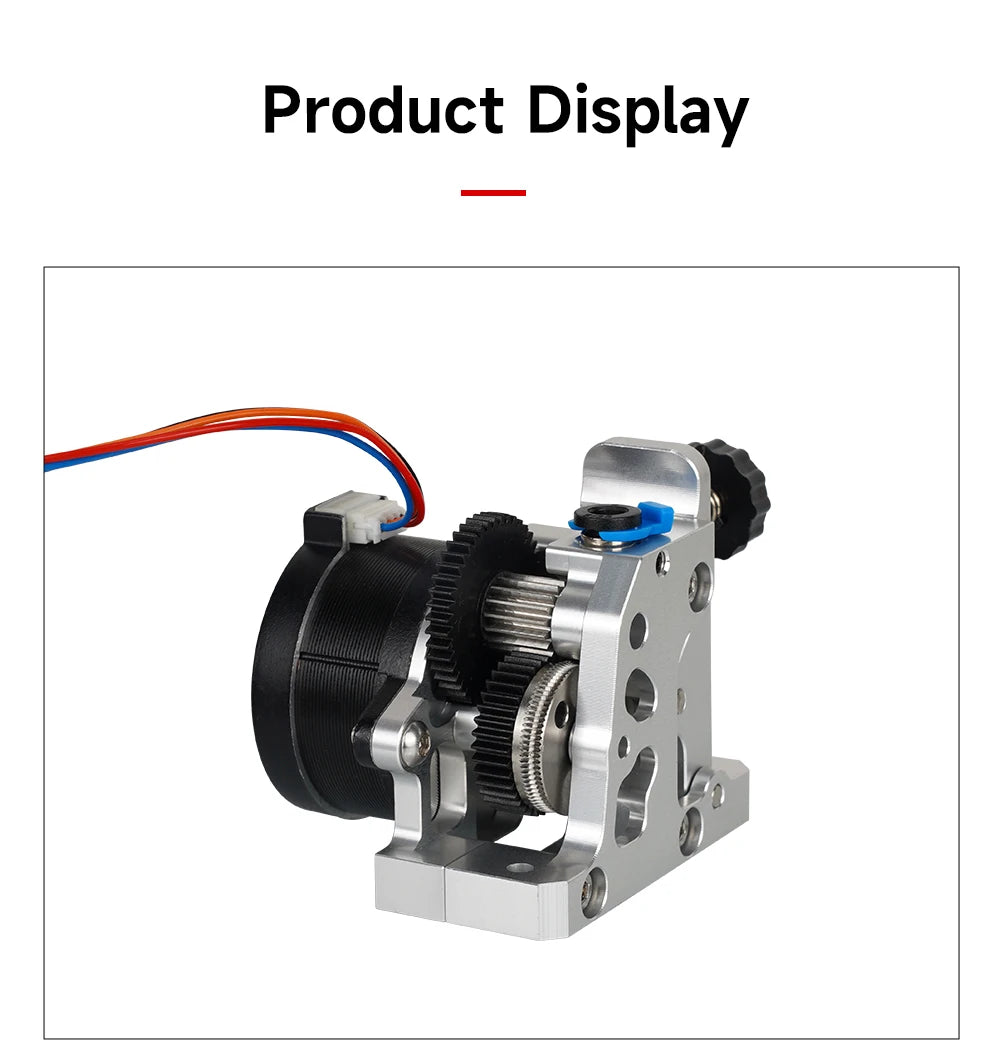 For CR10 CR 10S Ender3 V2 VORON HGX LITE Extruder Dual Gear Extruder Hard Steel Reduction Gear High Speed Motor 3D Printer Parts