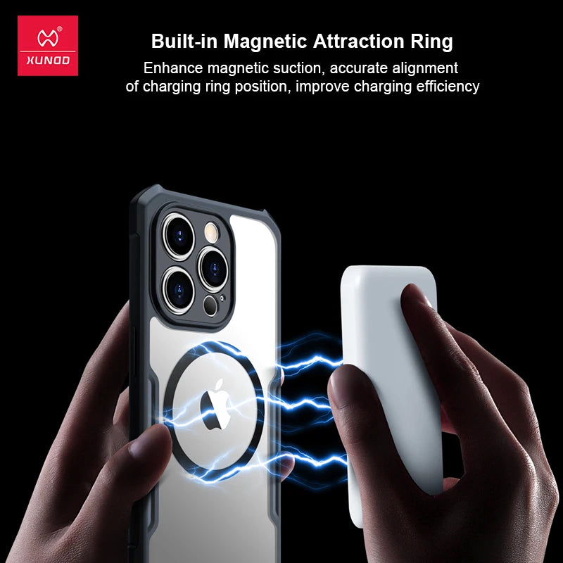 Xundd Case For iPhone 15 14 16 Pro Max 15 Pro iPhone 13 Pro 12 Magnetic Case,Airbag Shockproof Shell,Screen&Camera Protect Cover