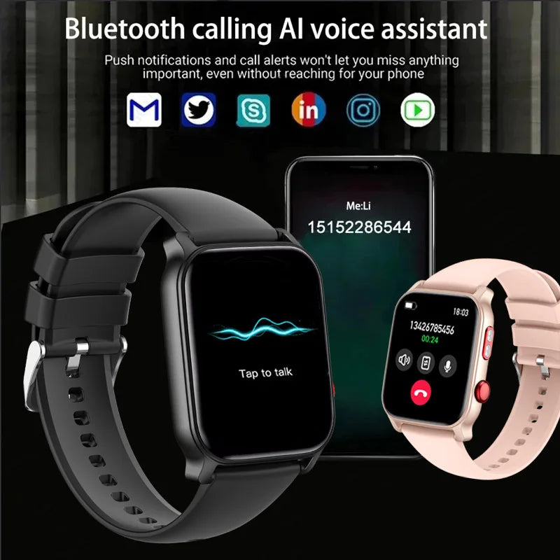 2025 New Flashlight Smart Watch Woman Men HD Touch Screen BT Call Multi Sport Mode Health Monitoring IP68 Waterproof Smartwatch