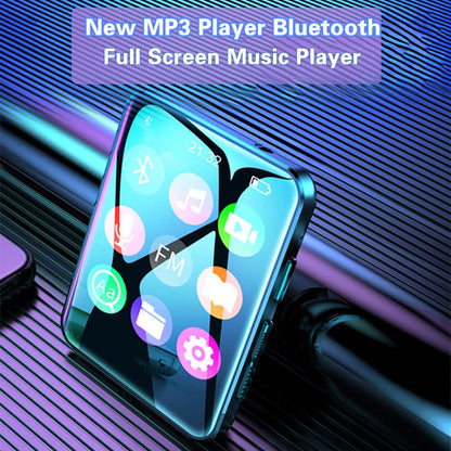 MP3 Player Full Screen Walkman Music Player Novel Reading E-book MP4 Video Player with Headphones Back Clip Built-in 4G Memory