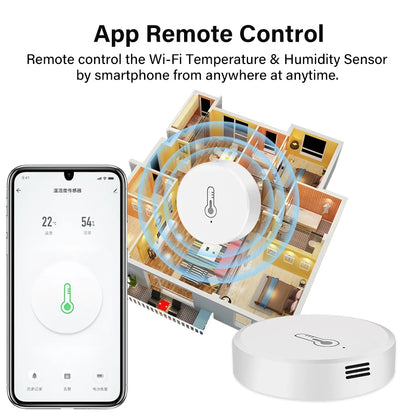 Tuya Smart Home Zigbee Temperature Sensor Humidity Sensor Smart Scene Smart Life APP Control Vias Alexa Google Home Assistant