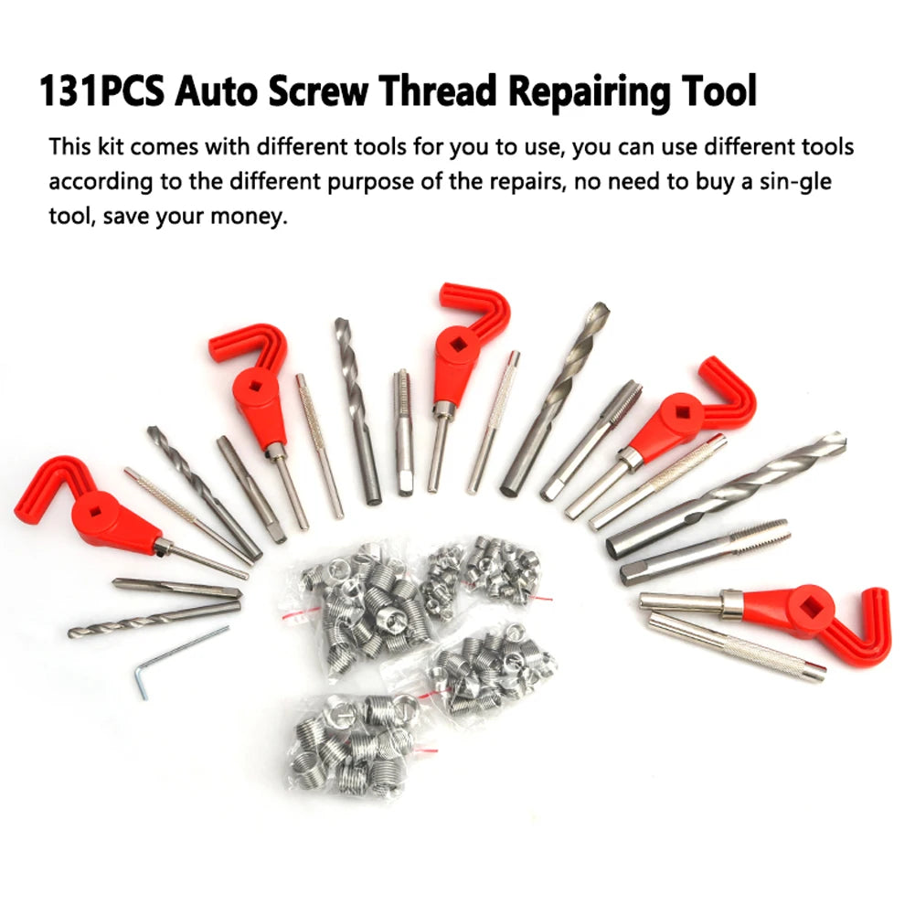 Damaged Nut Thread Quick Repairing Tool Car Screw Tap Repairing Tools Kit Tapper Tap and Reamer Repairing Tool Auto Accessory