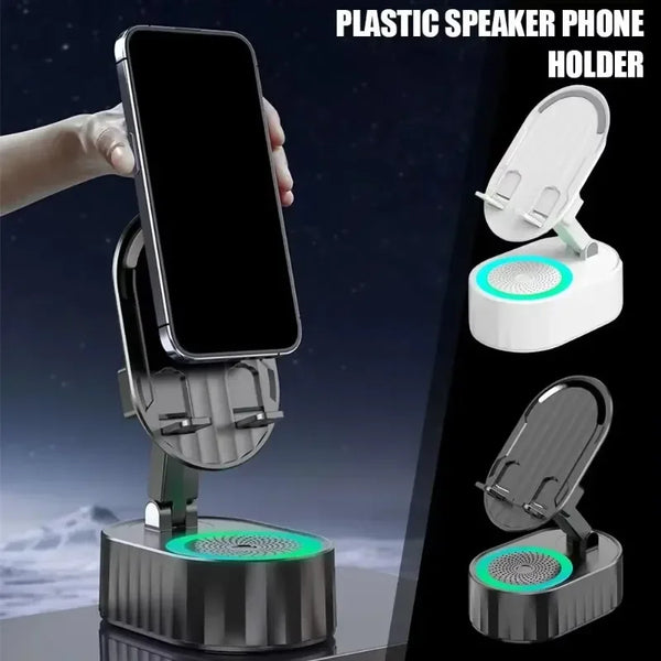 Supporto per telefono cellulare con altoparlante Bluetooth Altoparlante wireless portatile HD Staffa pigra dal vivo per tablet regolabile