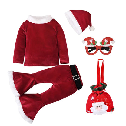 2024 Green Elf Girls Christmas Costume Festival Santa Clause for Toddler New Year Kids Baby Clothing Set Fancy Xmas Party Outfit