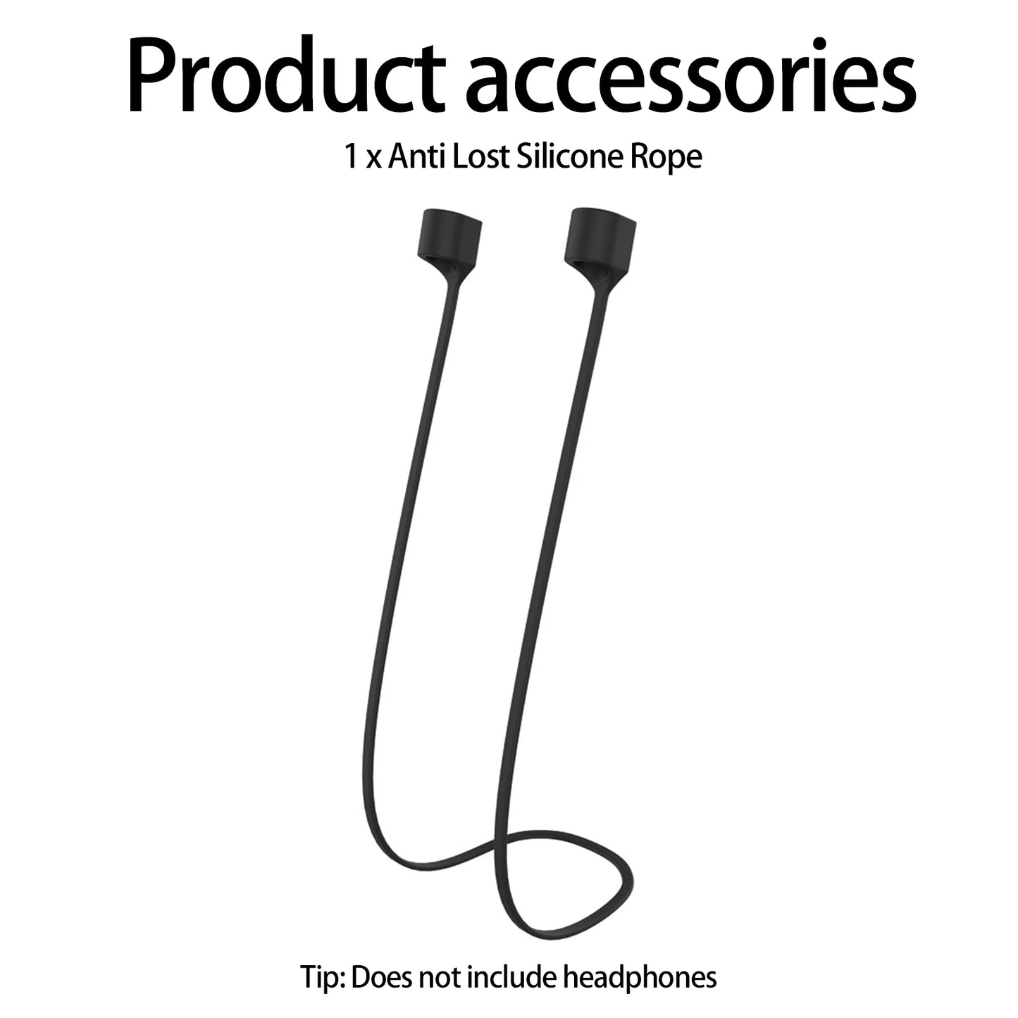 Silicone Magnetic String Rope For Apple AirPods Pro 2 3 Soft Anti-lost Cords Neck Strap For Air Ear Pods 1 2 Universal Earphone