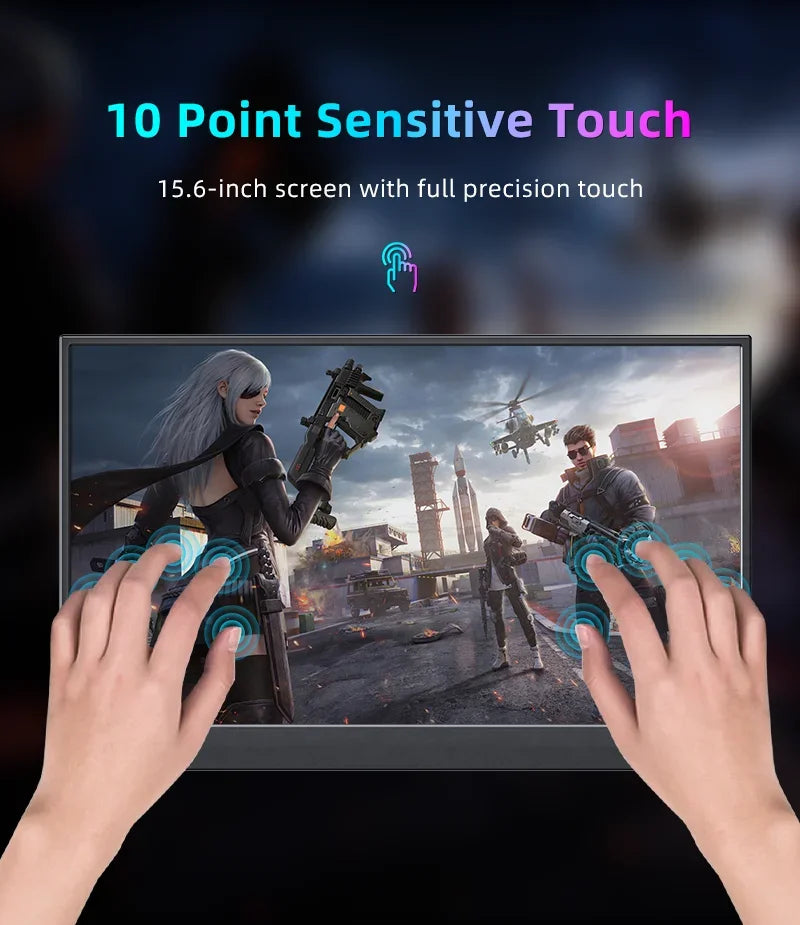 15.6 inch 2K portable monitor 144Hz 2560*1440 100% sRGB IPS Gaming display USB C HDMI HDR screen for Xbox PS4 switch laptop