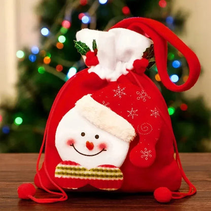 PCS 1-20 Christmas Gift Bags Handbags Tote Bags Candy Bags Snowman Bear Gift Bags Storage Bags Christmas Decoration