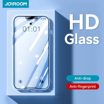 Joyroom 1/2/3pcs HD Glass Screen Protector For iPhone 15 14 13 12 11 Pro Max Full Screen Tempered Glass Protection For iPhone 15