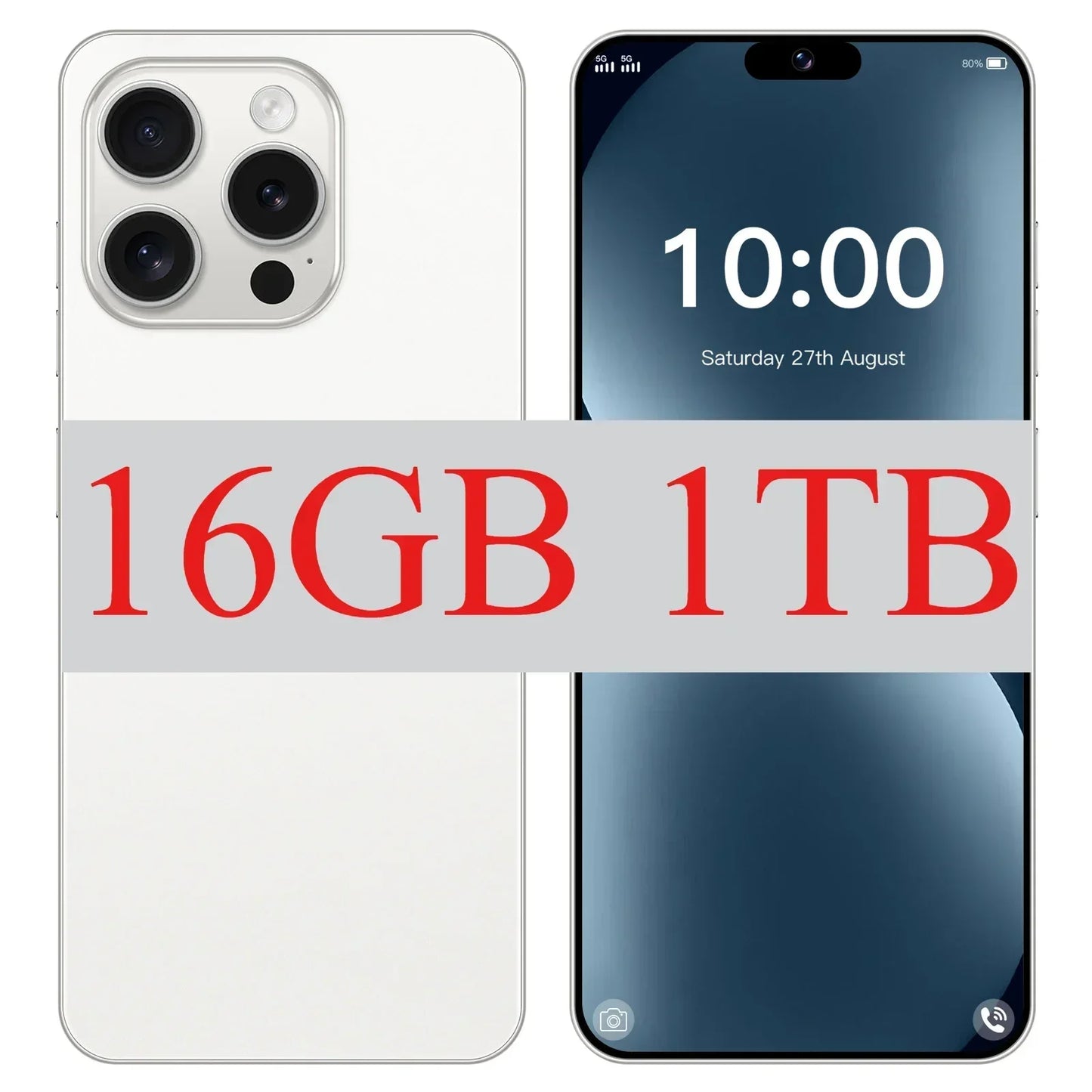 Brand New Original 16GB+1TB for Mobile Phones 6.8 Inch XS15 Pro Full Screen 4G 5G Cell Phone 6800mAh Smartphone Global Version