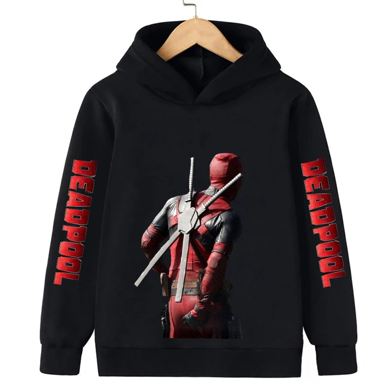 Deadpool Children Hoodies Girl Boy Kids New Fashion Pullover Autumn Winter Clothing Cartoons Casual Clothes Kid Tops Sweatshirts