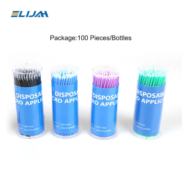 100 Pz/bottiglia Dentale Micro Pennello Denspay Dentale Usa E Getta Micro Spazzole Applicatori Spazzola Dei Denti Dentale Dentista Materiali Dropship