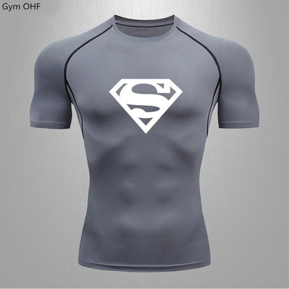 Men Gym Fitness Workout Tights Sport Jersey Athletic Running Shirt Compression Long Sleeve T Shirt Men Elastic Training T-shirt