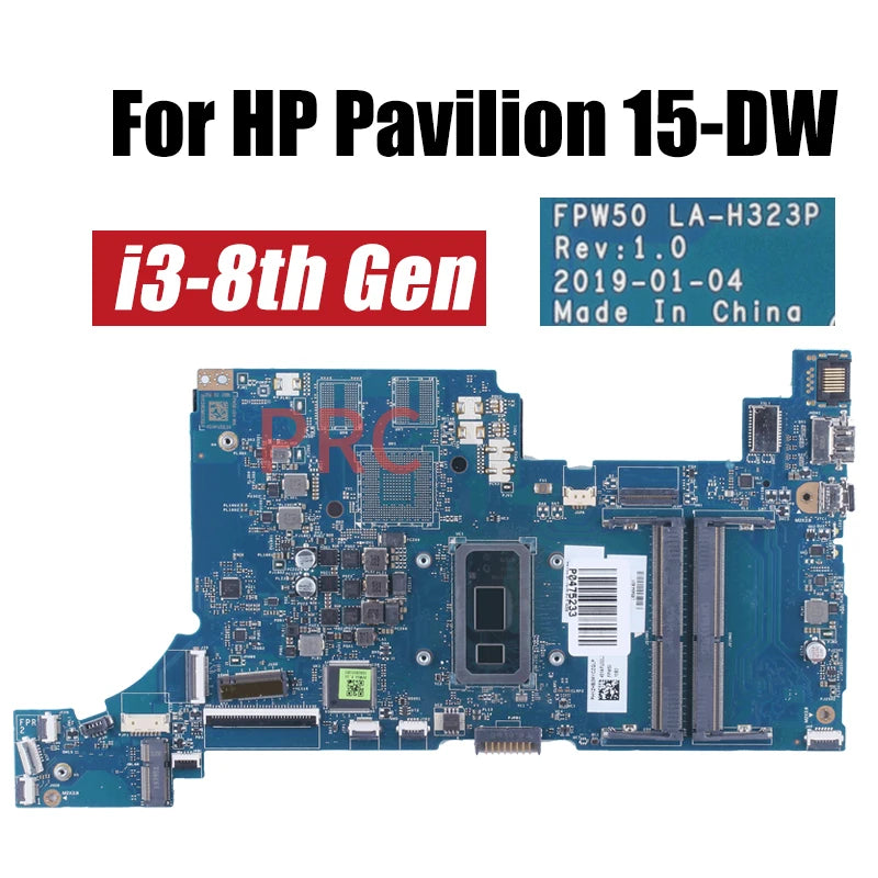 LA-H323P For HP Pavilion 15-DW Laptop Motherboard M13687-601 L52005-001 L68076-601 L51985 I3 I5 I7 8th 10th Notebook Mainboard