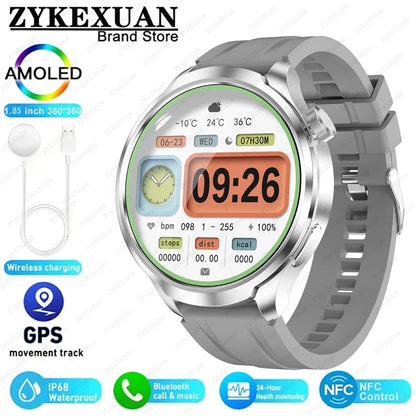 2024 For XIAOMI Android New 1.85 Inch HD Bluetooth Call Smart Watch Men Sports Fitness Tracker Heart Monitor Compass Smartwatch