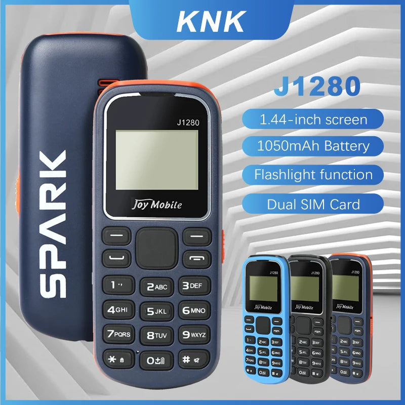 MKTEL  J1280 Feature Phone Strong Torch 1.44" Display Dual SIM Dual Standby MP3 MP4 Radio Bluetooth GPRS 600mAh Battery