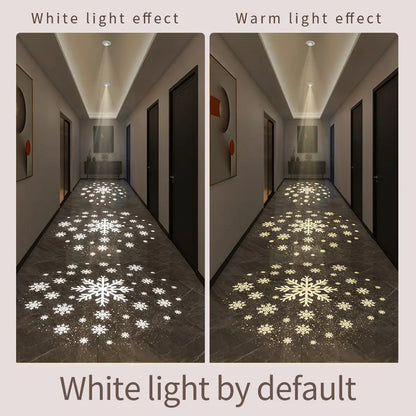 Nordic home improvement embedded spotlight ceiling light projection snow star pattern home corridor downlight