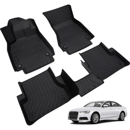 US Premium Floor Mats Liner for Audi A6 A7 S6 2012-2018 Heavy Duty Black 4Pcs Cargo