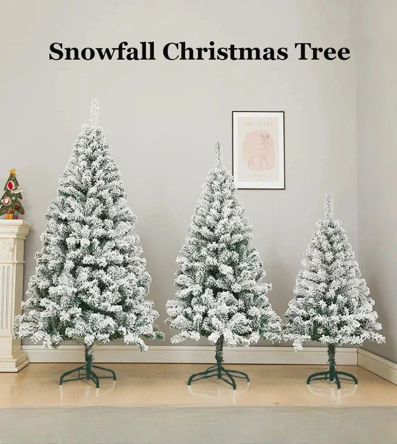 90/120/150/180cm Christmas Tree Decoration Set White Christmas Trees Ornaments Snow New Year Party Holiday Outdoor Home Decor