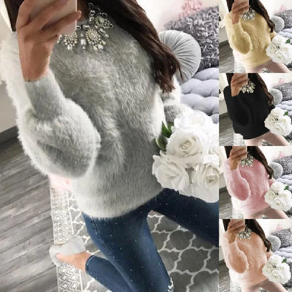 1-Women Fleece Warm Autumn Winter Sweater