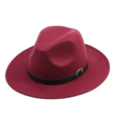 Wide Brim Fedora Hat for Women