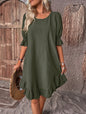 Summer Fashion Ruffle Short-Sleeve Dress